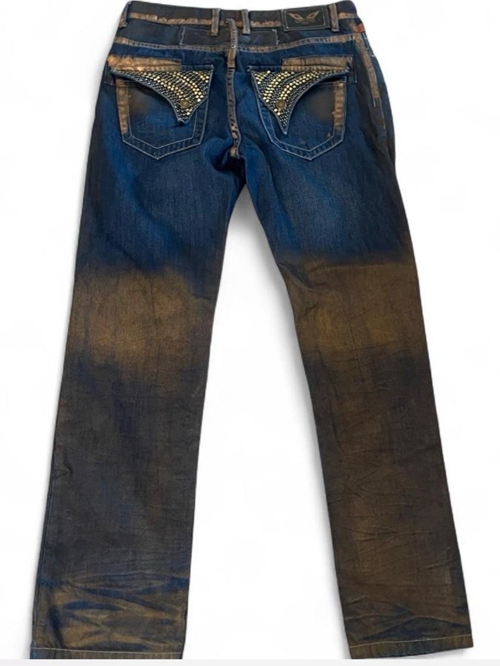 Robin’s Jean Vintage Blue Denim Jeans with Metallic Accents